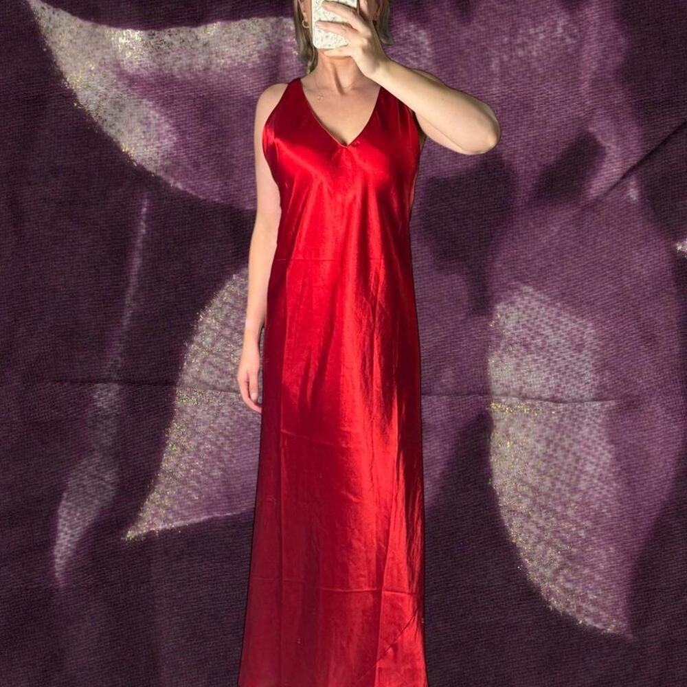 Vintage fredericks red maxi slip